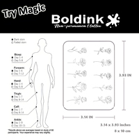 Autocollant de tatouage semi-permanent à l'encre de Jaga, motif rose minimaliste noir, pour avant-bras, effet art corporel, petit, imperméable, longue durée (2 semaines)