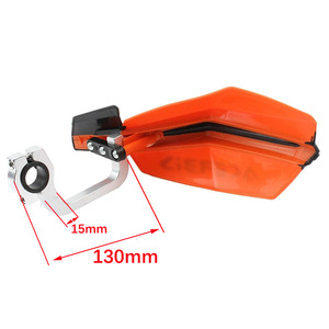 Protège-mains de moto tout-terrain ZUQING, couverture intégrale 130 mm, en aluminium et PP, orange, rouge, blanc, bleu, noir, jaune, protection de guidon - Product Image 1