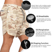 Short de sport actif pour hommes design personnalisé Short de course et d'entraînement 2 en 1 pour hommes Sexy Gym Sport Short d'entraînement athlétique avec