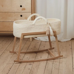 Culla <span class=keywords><strong>a</strong></span> forma di cesto di Mosè in cotone bianco per neonati + lettino da giorno per camera da letto e uso alberghiero - Product Image 1