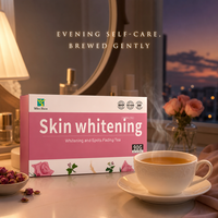 Sachets de thé beauté pour femmes, mélange blanchissant naturel, 30 unités, pour rituel matinal, maison, bureau, tasse, soin personnel