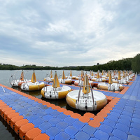 Barbecue flottant multifonctionnel Restaurant Parc aquatique Barbecue électrique de loisir Donut Boat Party Grill Boat