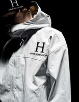 Veste coupe-vent en nylon imperméable pour homme, vêtements de sport personnalisés, vêtements de plein air, fermeture éclair, avec capuche, vêtements pour homme