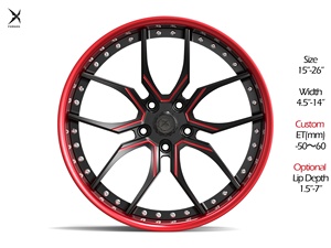 Tùy chỉnh 2 mảnh sang trọng giả mạo bánh xe 6061 T6 40mm ET 98mm PCD cho Mustang Camaro cho Dodge với 5x114.3 Bolt mô hình - Product Image 2