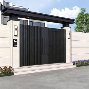 Cancello Automatico a <span class=keywords><strong>Doppia</strong></span> <span class=keywords><strong>Anta</strong></span> in Metallo Durevole per Cortile con Elegante Cancello Interno, Design Moderno ed Ecologico - Product Image 3