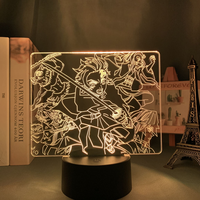 Lampe de bureau LED à piles en forme de globe 3D illusion, télécommandée, colorée, à intensité variable, avec figurine anime, pour hôtel