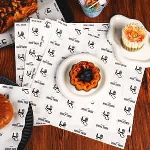 Custom Eco-Friendly Disposable Food-grade <b>Greaseproof</b> Recyclable Biodegradable Wrapping <b>Paper</b> for Bakery Sandwiches Packaging - Product Image 2