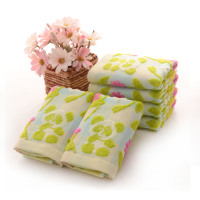 Toalla Facial Cuadrada 100% Algodón, 34x34cm, 50g/unidad, Diseño Floral Jacquard, Ecológica, Hipoalergénica, Suave y Absorbente para el Hogar, Venta al Por Mayor