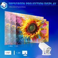 HY300 Pro + proyektor portabel cerdas, proyektor portabel cerdas LCD HD Full Video Android 11, tampilan layar besar, proyektor HY300 Mini teater Rumah