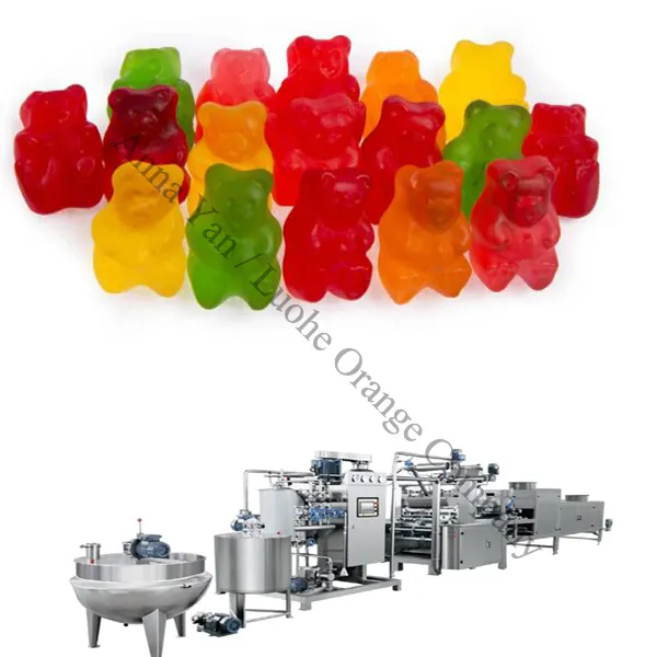 150 kg/h פירות Gummies / Gummy דובים/ויטמין gummy דובי סוכריות ייצור קו