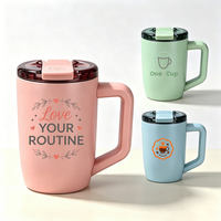 Tazas de Café Aisladas de Acero Inoxidable, Libres de BPA, para Viaje, con Asa y Tapa Deslizante, para Té y Leche, Set de Regalo, Venta al Por Mayor