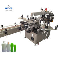 Étiqueteuse automatique double face étiqueteuse de bouteilles supérieure et inférieure applicateur d'étiquetage 2 côtés