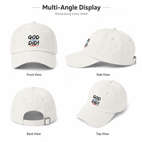 Casquette de baseball personnalisée avec broderie de slogan religieux, en coton doux, style Dad Hat, pour groupes religieux et événements religieux, vente en gros