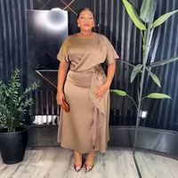Nouveaux styles européens et américains, robes africaines tendance les plus vendues avec des couleurs unies élégantes, robe africaine, vêtements africains