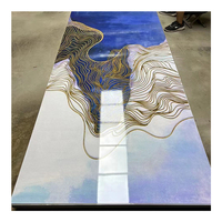 Feuille de marbre 3D en PVC UV hautement recommandée, panneau mural en marbre PVC, imperméable