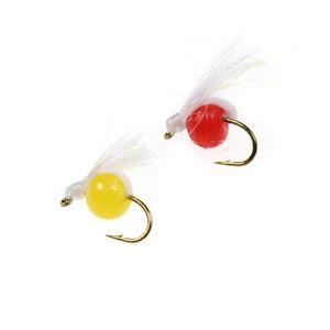 Mouches molles réalistes artificielles de mouche de poisson pour le saumon, la <span class=keywords><strong>truite</strong></span> Steelhead, leurre humide de pêche de mouche appât crochet barbelé 12 # - Product Image 1