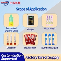 Machine d'emballage pour liquides (jus, café, enzymes), gelée, shampoing et gel, avec fonctions de remplissage et de scellage