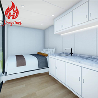 Maison de conteneur mobile de luxe, 1 chambre, pod de sommeil préfabriqué, capsule spatiale préfabriquée, pièce pour vivre, bureau