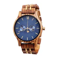 SOPEWOD - S.S. Zebra Wooden Wristwatch for Men