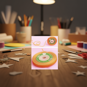 Nastro in Gasa Ilan 0.6Cm X 35Y Colore Oro per Artigianato e Decorazione - Product Image 3