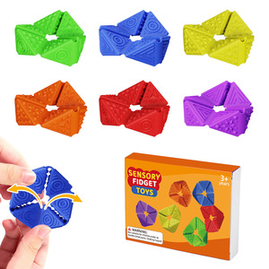 Sensory <b>Fidget</b> Toys Silicone Flip Cubes For Kids 3+ Years Stress Relief Play - Product Image 1