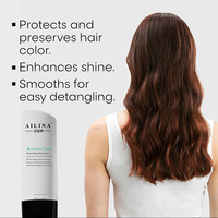 Crème capillaire lissante pour cheveux gras, shampoing, revitalisant, sans silicone, à l'huile de noix du Maroc et à la vitamine E, faible MOQ, logo personnalisé pour les marques de salons