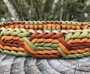 Ayarlanamaz Çok Renkli Moda Geniş Örgülü Paracord Sürdürülebilir El Yapımı Naylon Metal Tokalı Lüks Köpek Tasması - Product Image 6