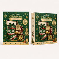 Boîte d'emballage en carton SBS personnalisée 18pt avec graphismes vibrants pour emballage de cadeaux de Noël en gros