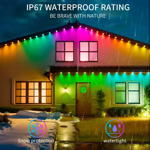 Ngoài trời RGB pixel điểm ánh sáng 30m LED Đèn giáng sinh cho mái hiên IP67 đánh giá cho ứng dụng cảnh quan cài đặt vĩnh viễn - Product Image 5