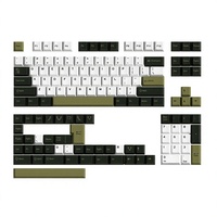 Ensemble de touches de clavier Olive Original PBT sublimées par transfert thermique, avec caractères en arabe, coréen, allemand, espagnol, portugais brésilien et autres langues peu utilisées