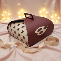 High Quality Multifunctional Wholesales Customized Cake Paper for Bakery Packaging logo Printing White Cardboard with Handle