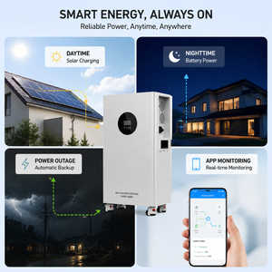 Système de stockage d'énergie domestique hybride mural tout-en-un 3,6/5 kW 5/8 kWh pour la sauvegarde d'énergie solaire résidentielle 315 Ah Save Mor - Product Image 6