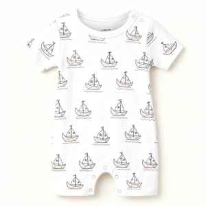 Mameluco de Manga Corta con Estampado Digital Personalizado, Disfraz Infantil de Moda, Tejido de Punto 100% Algodón para Bebés de 3-<span class=keywords><strong>6</strong></span>, <span class=keywords><strong>6</strong></span>-9, 9-12 <span class=keywords><strong>Meses</strong></span>, Otoño - Product Image 1