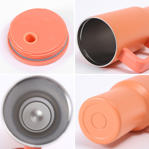 Gobelet isotherme en acier inoxydable de 40 oz avec paille rabattable, maintien thermique de 12 à 24 heures pour le bureau et l'extérieur, coffret cadeau - Product Image 2