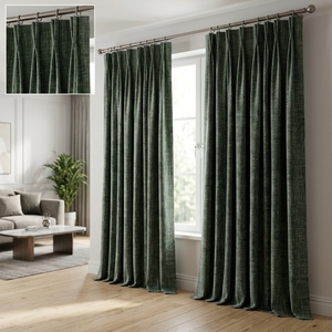 Cortinas de Chenilla Verde <span class=keywords><strong>Bosque</strong></span> DaiRui, Cortinas Opacas de Terciopelo de Lujo para Sala de Estar, Aislantes Térmicas - Product Image 4