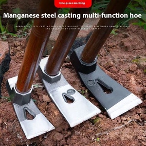 Outil de jardinage multifonctionnel : houe à fleurs, houe à désherber, râteau à pousses de bambou, forgé à la main, pour l'extérieur - Product Image 4