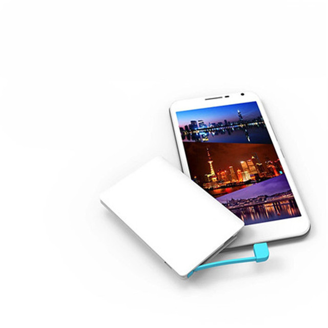 Customized 2500mAh Portable Power Bank Super Thin Credit Card Size with LI-Polymer Battery Small Powerbank for Smartphones