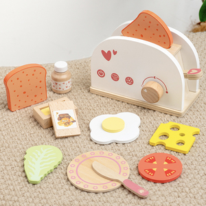 Ensemble de jeu d'imitation de crème glacée danoise en <span class=keywords><strong>bois</strong></span> naturel non toxique pour le thé de l'après-midi, jouets éducatifs interactifs pour enfants et parents - Product Image 3