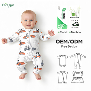 Tutina per Neonati 0-3 Anni Personalizzata, Tutta l'Anno, Anti-restringimento, in Bambù, Pigiama Ecologico per Bambini - Product Image 1