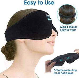 Masque de casque de sommeil avec casque Masque de sommeil 3D pour hommes et femmes pour les dormeurs latéraux Voyage <span class=keywords><strong>Insomnie</strong></span> Relaxation Méditation - Product Image 4