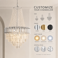 Lustre en cristal, grand luminaire suspendu pour cérémonie de mariage, salle de bal, hall d'hôtel, décoration de maison de luxe