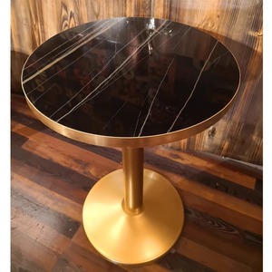 Tavolo da Pranzo in <span class=keywords><strong>Legno</strong></span> per Ristorante <span class=keywords><strong>con</strong></span> Gambe in Ferro, Piano Ignifugo, Design Retrò Nostalgico, Capacità 4 Persone, Uso Commerciale - Product Image 3