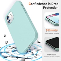 Coque de téléphone antichoc en Silicone souple mat pour iPhone 16 15 14 13 12 11 Pro Max Coque de protection Type de sac à bandoulière