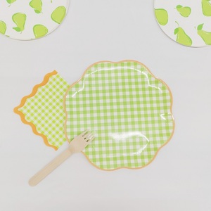 Ensemble de vaisselle jetable DAMAI Fruit Premium pour fêtes, adultes, enfants, anniversaires, fournitures de fête sur le thème de la poire, assiettes en papier, gobelets, serviettes - Product Image 5