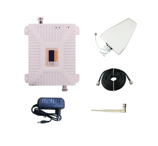 Hot Sale High Quality Display White Dual Frequency GSM900 3G2100 2G 3G Mobile Phone Booster for Home and Office