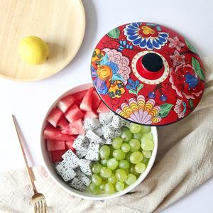 Bol en céramique de style japonais avec couvercle, grand bol à soupe, bols à salade, cadeau de mariage - Product Image 2