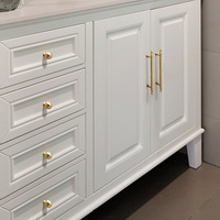 Poignées de tiroir et boutons de meuble en laiton massif couleur or, style néoclassique moderne, pour ensembles de poignées de meuble de luxe pour armoires et placards
