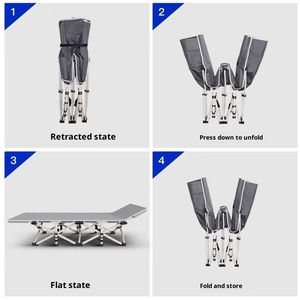 Cama de siesta de oficina individual plegable moderna Solle, reclinable para exteriores, portátil, para el almuerzo en casa - Product Image 4