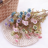 Mini Roses Artificielles 10 Têtes Petites Roses en Soie à Tige Unique pour Bouquets de Mariage et Décoration Intérieure