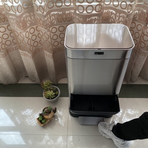 Thùng rác cảm biến hình chữ nhật/cảm ứng và bàn đạp/Thùng rác tự động/Thùng rác thông minh văn phòng 35L + 25L với bàn đạp - Product Image 3